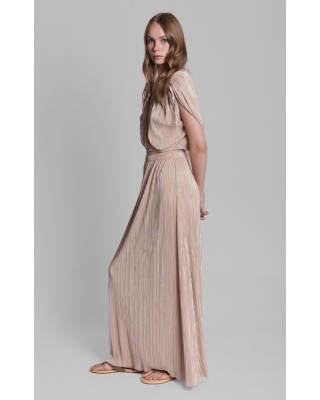 Γυναικεία μπεζ πλισέ cropped μπλούζα - Collectiva Noir Zia Top