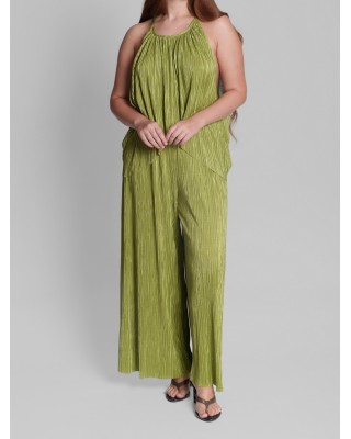 Γυναικεία πλισέ πράσινη παντελόνα - Collectiva Noir Avia Pants