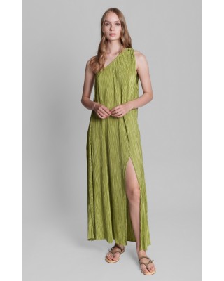 Γυναικείο μάξι πλισέ φόρεμα με έναν ώμο - Collectiva Noir Jenny Dress 