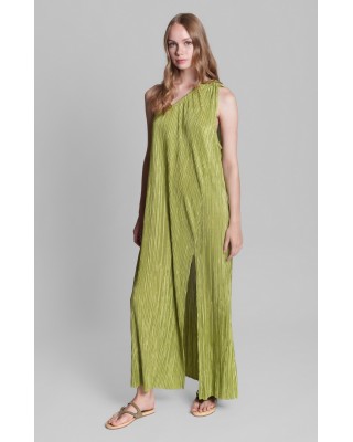 Γυναικείο μάξι πλισέ φόρεμα με έναν ώμο - Collectiva Noir Jenny Dress 