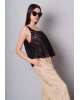 Γυναικείο μαύρο δαντελωτό τοπ - Collectiva Noir Thalo Top CN140L01LCE Γυναικείο μαύρο δαντελωτό τοπ - Collectiva Noir Thalo Top CN140L01LCE