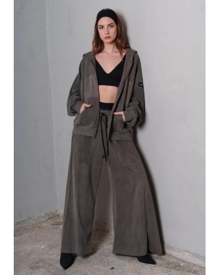 Γυναικεία patchwork γκρι ζακέτα με κουκούλα - Collectiva Noir Ross Jacket Γυναικεία patchwork γκρι ζακέτα με κουκούλα - Collectiva Noir Ross Jacket