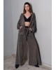 Γυναικεία patchwork γκρι ζακέτα με κουκούλα - Collectiva Noir Ross Jacket