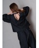 Γυναικεία denim μπλούζα με παγιέτα - Collectiva Noir Belinda Top