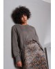 Γυναικεία γκρι ασύμμετρη μπλούζα - Collectiva Noir Mink Top