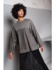 Γυναικεία γκρι μακρυμάνικη μπλούζα - Collectiva Noir Nika Top