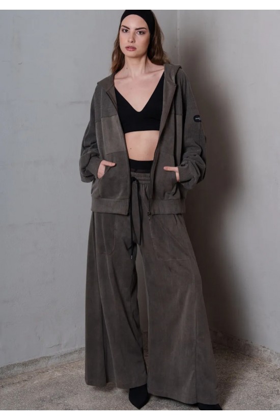 Γυναικείο γκρι παντελόνι-φόρμα εβαζέ - Collectiva Noir Herrera Pants Γυναικείο γκρι παντελόνι-φόρμα εβαζέ - Collectiva Noir Herrera Pants