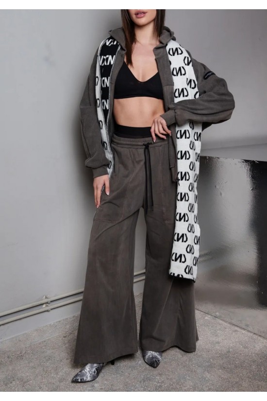 Γυναικείο γκρι παντελόνι-φόρμα εβαζέ - Collectiva Noir Herrera Pants Γυναικείο γκρι παντελόνι-φόρμα εβαζέ - Collectiva Noir Herrera Pants