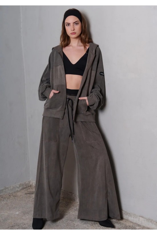 Γυναικείο γκρι παντελόνι-φόρμα εβαζέ - Collectiva Noir Herrera Pants Γυναικείο γκρι παντελόνι-φόρμα εβαζέ - Collectiva Noir Herrera Pants