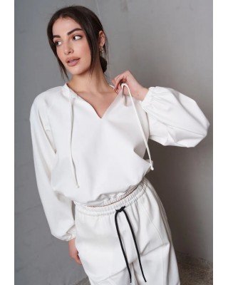 Γυναικεία λευκή μπλούζα - Collectiva Noir Alpia Top Γυναικεία λευκή μπλούζα - Collectiva Noir Alpia Top