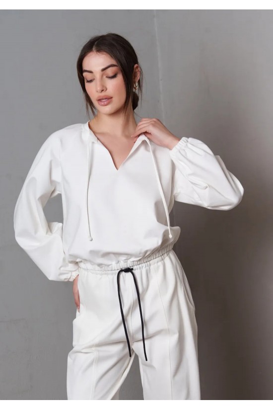 Γυναικεία λευκή μπλούζα - Collectiva Noir Alpia Top