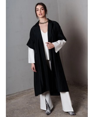 Γυναικεία μαύρη καμπαρντίνα - Collectiva Noir Oversized Cardigan Γυναικεία μαύρη καμπαρντίνα - Collectiva Noir Oversized Cardigan