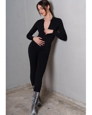 Γυναικεία μαύρη ολόσωμη φόρμα - Collectiva Noir Creil Jumpsuit Γυναικεία μαύρη ολόσωμη φόρμα - Collectiva Noir Creil Jumpsuit