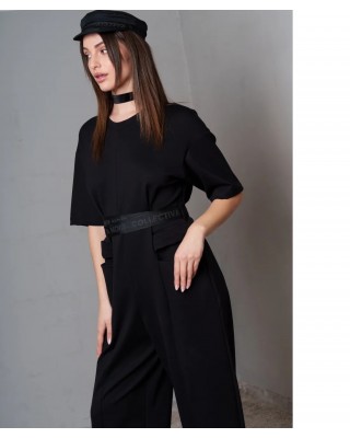 Γυναικεία μαύρη ολόσωμη φόρμα - Collectiva Noir brittany Jumpsuit Γυναικεία μαύρη ολόσωμη φόρμα - Collectiva Noir brittany Jumpsuit