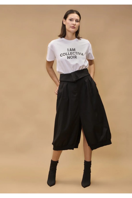 Γυναικεία μαύρη φούστα με μπάσκα - Collectiva Noir Lou Skirt Γυναικεία μαύρη φούστα με μπάσκα - Collectiva Noir Lou Skirt