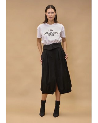 Γυναικεία μαύρη φούστα με μπάσκα - Collectiva Noir Lou Skirt Γυναικεία μαύρη φούστα με μπάσκα - Collectiva Noir Lou Skirt