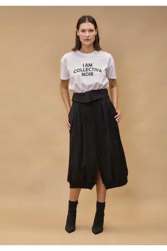 Γυναικεία μαύρη φούστα με μπάσκα - Collectiva Noir Lou Skirt Γυναικεία μαύρη φούστα με μπάσκα - Collectiva Noir Lou Skirt