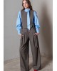 Γυναικείο καρό παντελόνι με τιράντες - Collectiva Noir Lava Pants