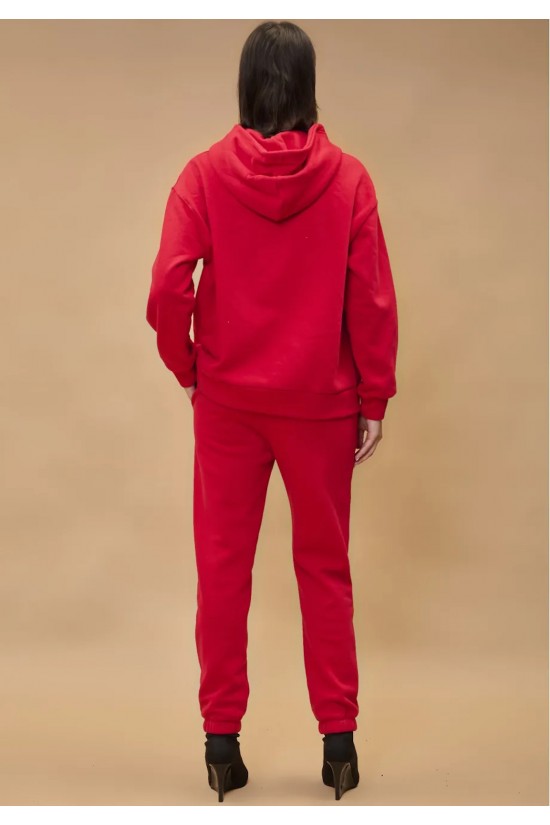Γυναικείο κόκκινο παντελόνι φόρμας- Collectiva Noir Polar Pants