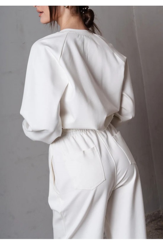 Γυναικείο λευκό παντελόνι - Collectiva Noir Corsia Pants