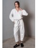 Γυναικείο λευκό παντελόνι - Collectiva Noir Corsia Pants