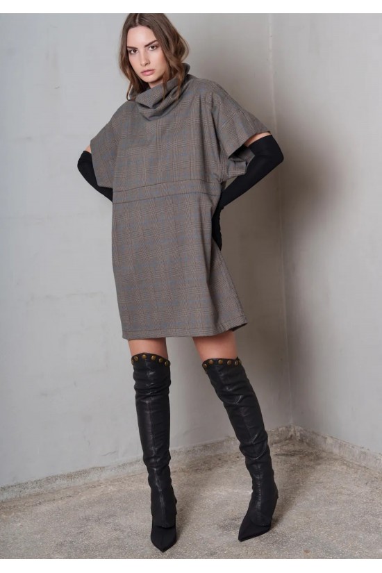 Γυναικείο mini καρό φόρεμα - Collectiva Noir Tokyo Dress