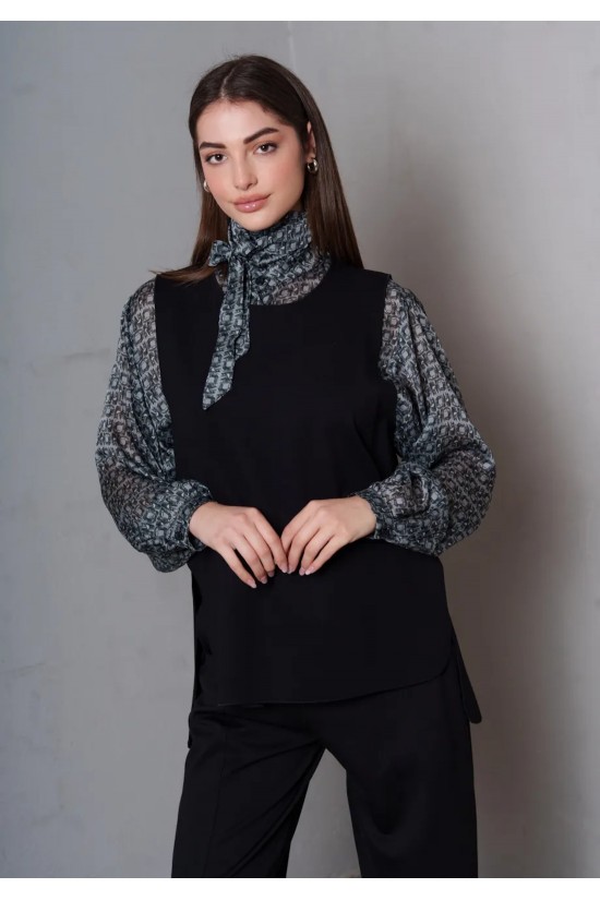 Γυναικείο μαύρο γιλέκο - Collectiva Noir Teria Vest