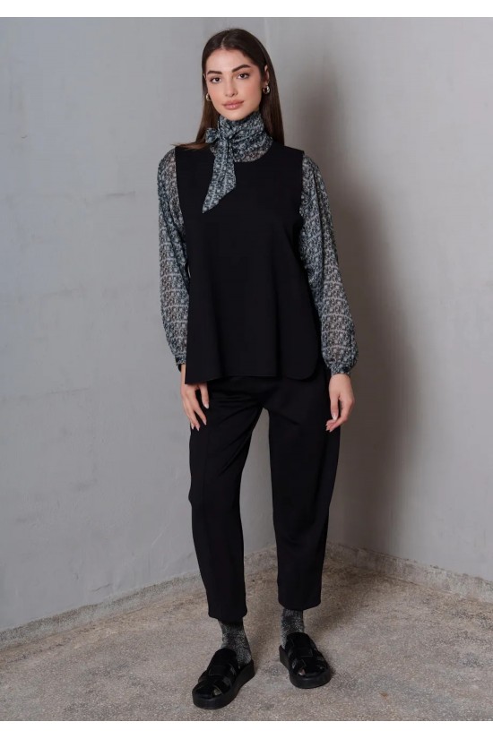 Γυναικείο μαύρο γιλέκο - Collectiva Noir Teria Vest