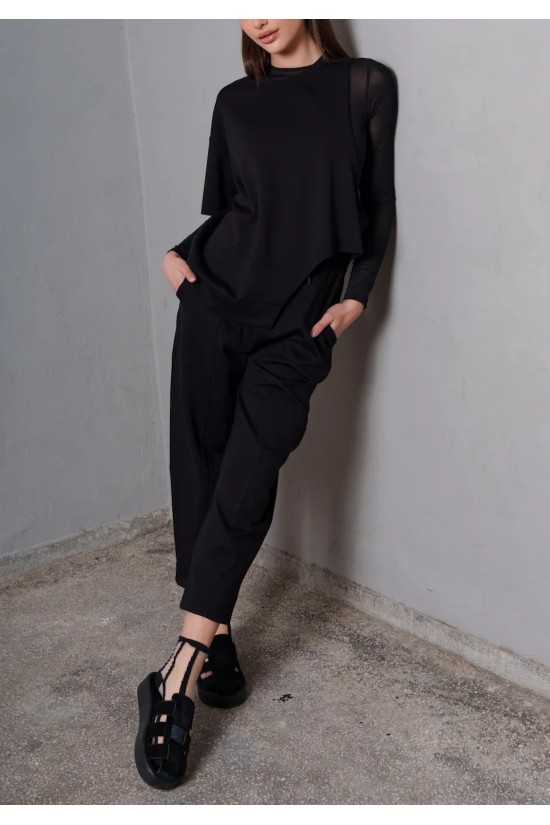 Γυναικείο μαύρο παντελόνι - Collectiva Noir Corsia Pants