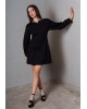 Γυναικείο κοντό μαύρο φόρεμα - Collectiva Noir Leina Dress