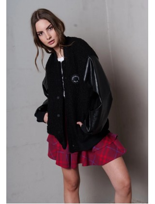 Γυναικείο μαύρο bomber jacket - Collectiva Noir Bleeker Bomber