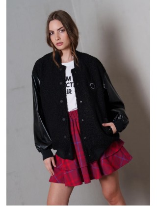 Γυναικείο μαύρο bomber jacket - Collectiva Noir Bleeker Bomber