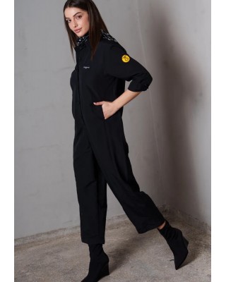 Γυναικεία μαύρη ολόσωμη φόρμα - Collectiva Noir Kaia Jumpsuit Γυναικεία μαύρη ολόσωμη φόρμα - Collectiva Noir Kaia Jumpsuit