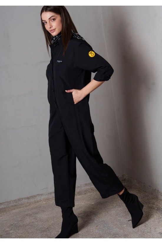 Γυναικεία μαύρη ολόσωμη φόρμα - Collectiva Noir Kaia Jumpsuit Γυναικεία μαύρη ολόσωμη φόρμα - Collectiva Noir Kaia Jumpsuit