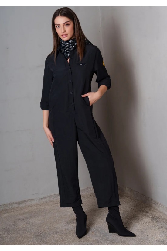 Γυναικεία μαύρη ολόσωμη φόρμα - Collectiva Noir Kaia Jumpsuit Γυναικεία μαύρη ολόσωμη φόρμα - Collectiva Noir Kaia Jumpsuit