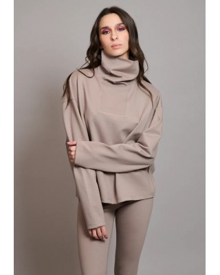 Γυναικεία γκρι μπλούζα ζιβάγκο - Collectiva Noir Crisp Top