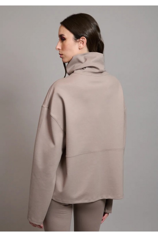 Γυναικεία γκρι μπλούζα ζιβάγκο - Collectiva Noir Crisp Top