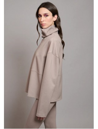 Γυναικεία γκρι μπλούζα ζιβάγκο - Collectiva Noir Crisp Top
