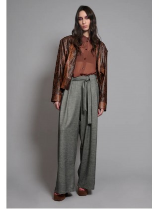 Γυναικεία γκρι παντελόνα - Collectiva Noir Line Pants