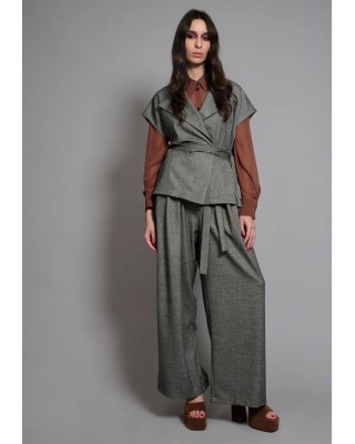 Γυναικεία γκρι παντελόνα - Collectiva Noir Line Pants