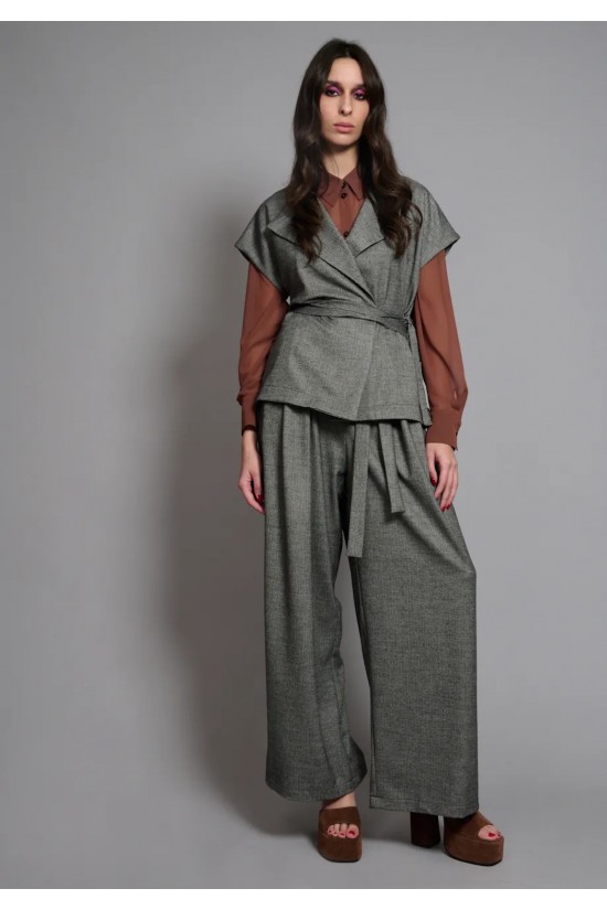 Γυναικεία γκρι παντελόνα - Collectiva Noir Line Pants Γυναικεία γκρι παντελόνα - Collectiva Noir Line Pants