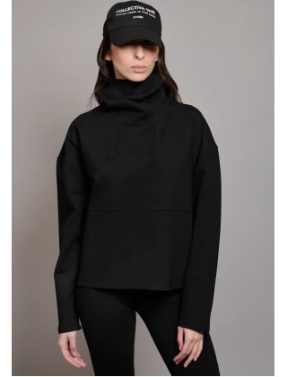 Γυναικεία μαύρη μπλούζα ζιβάγκο - Collectiva Noir Crisp Top