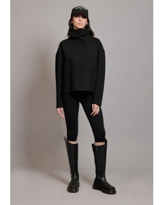 Γυναικεία μαύρη μπλούζα ζιβάγκο - Collectiva Noir Crisp Top