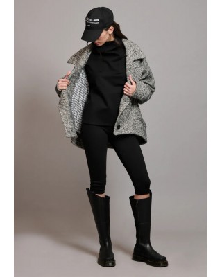 Γυναικείο oversized πανωφόρι - Collectiva Noir Tweed Cardigan Γυναικείο oversized πανωφόρι - Collectiva Noir Tweed Cardigan