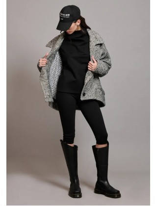 Γυναικείο oversized πανωφόρι - Collectiva Noir Tweed Cardigan