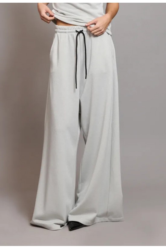Γυναικείο γκρι παντελόνι φόρμας - Collectiva Noir Addisson Lurex Pants