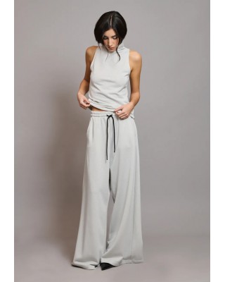 Γυναικείο γκρι παντελόνι φόρμας - Collectiva Noir Addisson Lurex Pants Γυναικείο γκρι παντελόνι φόρμας - Collectiva Noir Addisson Lurex Pants