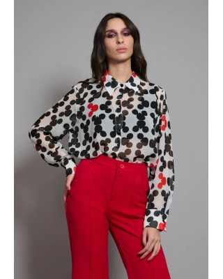 Γυναικείο πουκάμισο με print - Collectiva Noir Zor Shirt