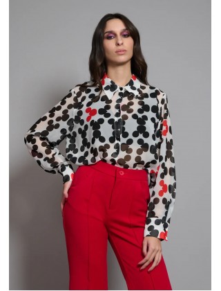 Γυναικείο πουκάμισο με print - Collectiva Noir Zor Shirt