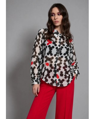 Γυναικείο πουκάμισο με print - Collectiva Noir Zor Shirt Γυναικείο πουκάμισο με print - Collectiva Noir Zor Shirt
